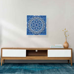 Multi Layered Wooden Mandala with Royal Blue Colors image 2
