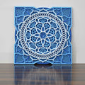 Multi Layered Wooden Mandala with Royal Blue Colors