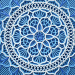 Multi Layered Wooden Mandala with Royal Blue Colors image 4