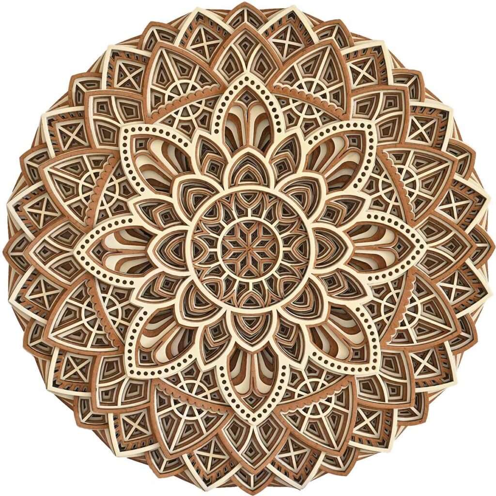 Wooden Mandala Wall Decor - Flower