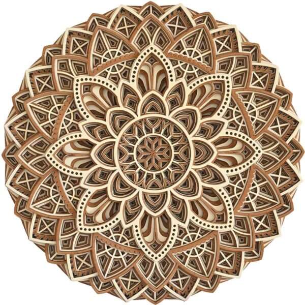 Flower Inspired Multi Layered Wooden Mandala