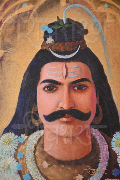 Mahadev-Trimbakeshwar-Nashik Hand Painting with Shehanag