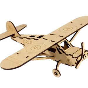 Wooden Toy Plane Puzzle - Retro Plane Model Home Decor