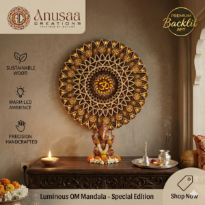 OM Mandala multi layered frame