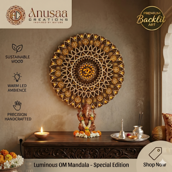 OM Mandala multi layered frame