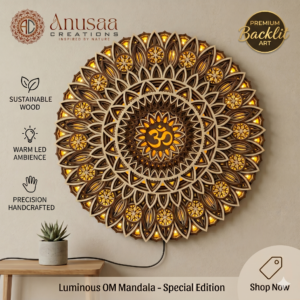 OM Mandala multi layered frame