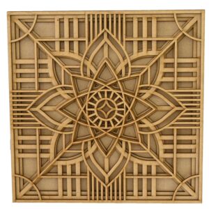 Wooden Mandala Multi Layred Design – 11.5″ x 11.5″ inches