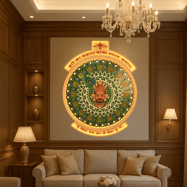 Multi Layred Khatu Shyam wooden Mandala frame