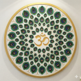 Peacock Inspired OM Mandala frame