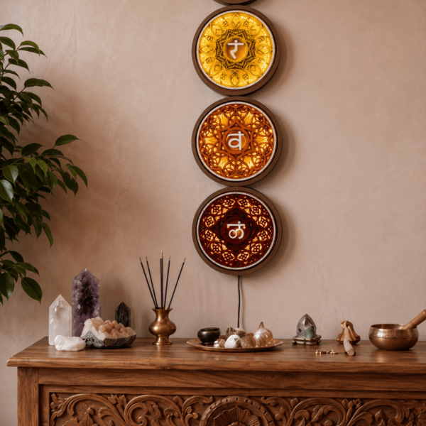 7 Chakras wall art in mandala concept