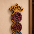 Seven chakras wall hanging frame closeup photo