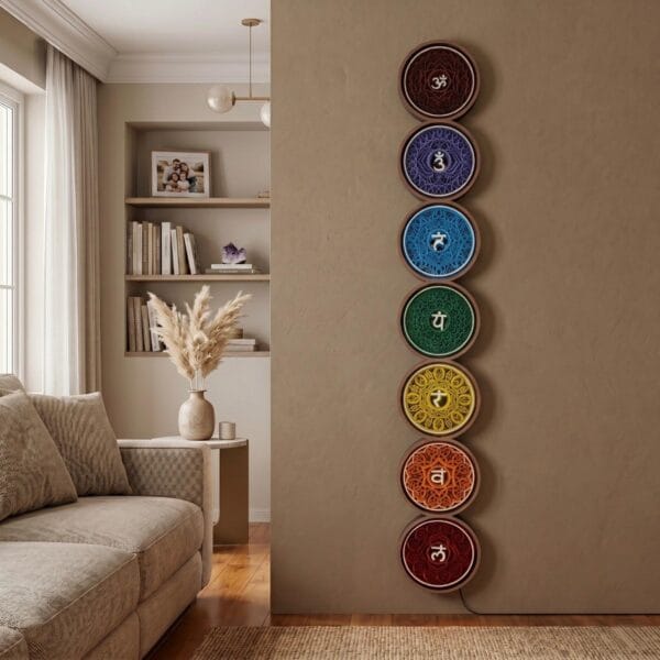 7 Chakras 4 Feet in height with LED OFF1