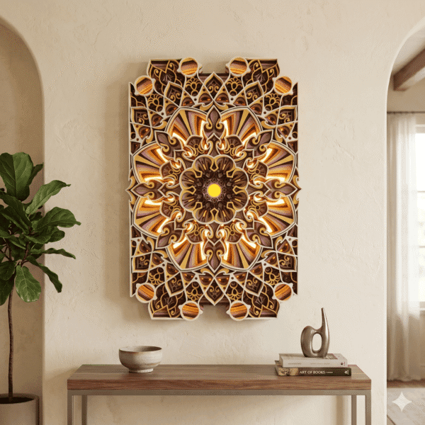 Prism Mandala with LED light ON