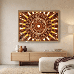 Ray of Sun frame with LED light ON